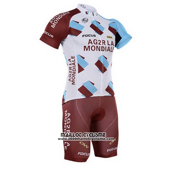2016 Maillot Ciclismo Ag2r La Mondiale Marron Manches Courtes et Cuissard